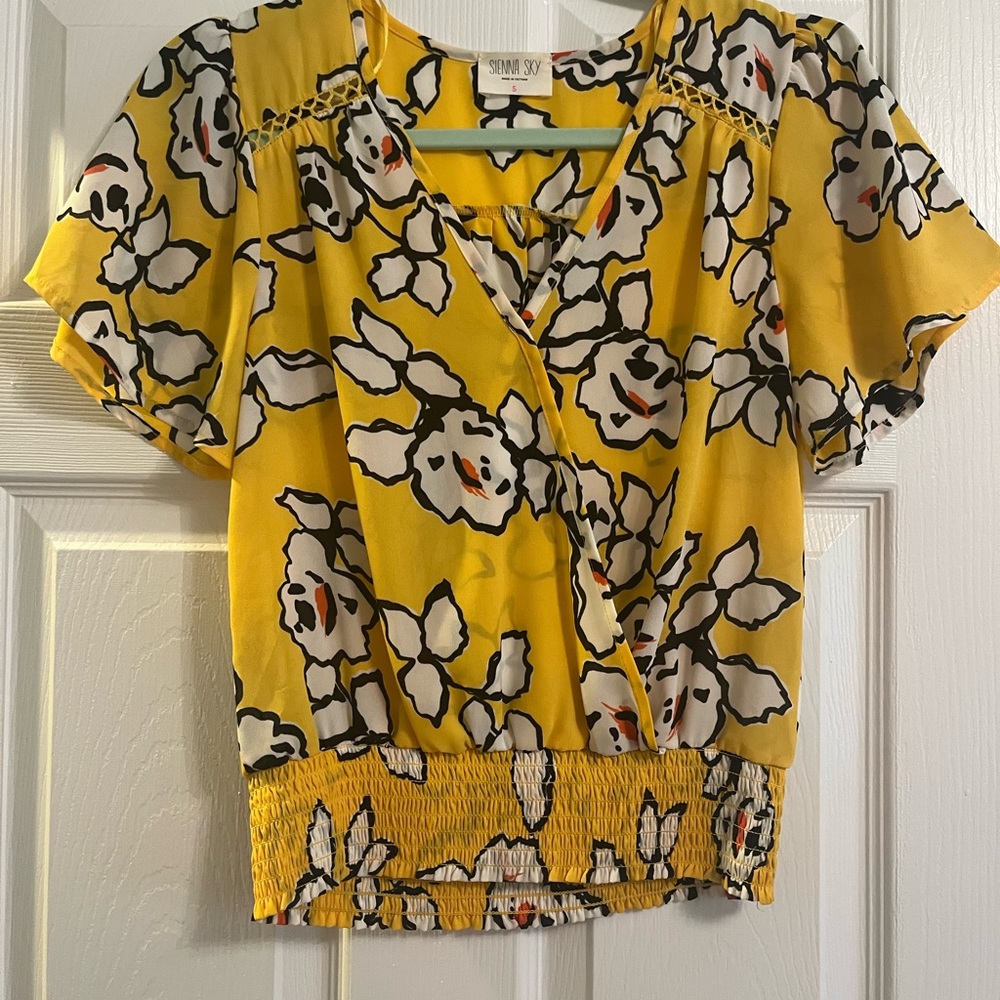 Sienna Sky Yellow Floral Blouse